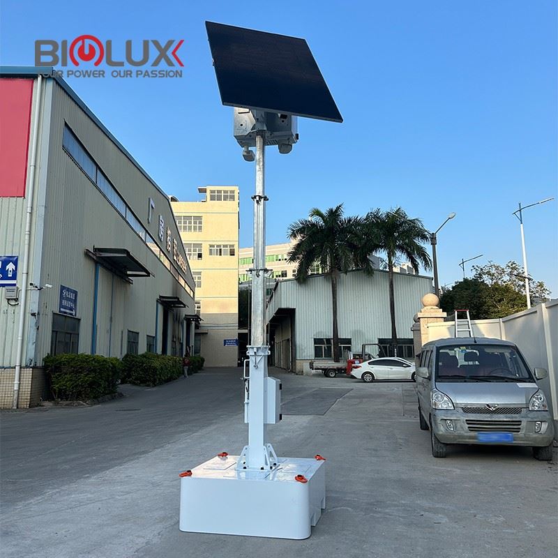 Solar Surveillance Cctv&lighting Tower